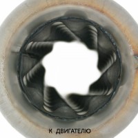 Пламегаситель стронгер «FOR» круглый, жаброобразный диффузор, длина 300 мм, труба Ø76 мм (алюминизированная сталь)