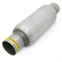 Пламегаситель стронгер «FOR» круглый, жаброобразный диффузор, длина 300 мм, труба Ø76 мм (алюминизированная сталь)
