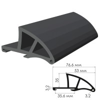 Расширитель колесных арок универсальный 53 мм с крепёжной лентой (длина 1.5 м, резина, для автомобиля)