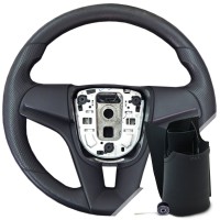 Оплетка на руль из каучукового материала Chevrolet Tracker III (Trax) 2013-н.в. (для замены штатной кожи, черная)